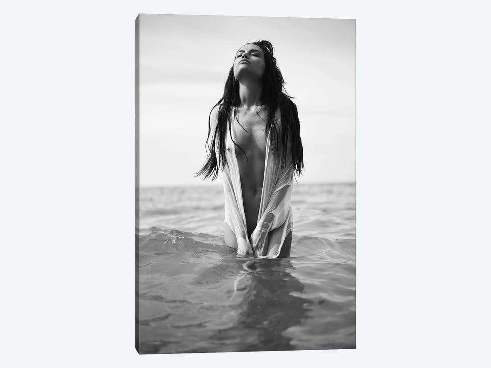 Lady On The Beach V by George Mayer 1-piece Canvas Artwork