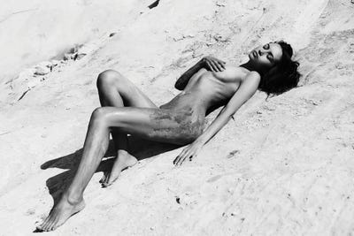 Lady On The Beach VII by George Mayer multi panel art