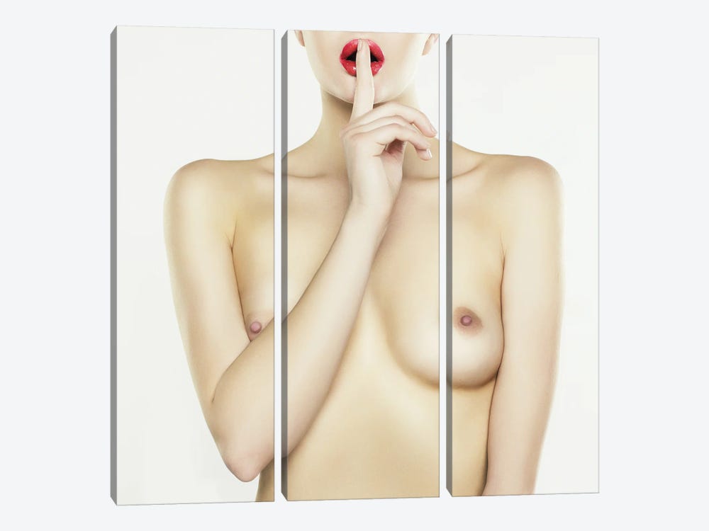 Naked Lady by George Mayer 3-piece Canvas Print