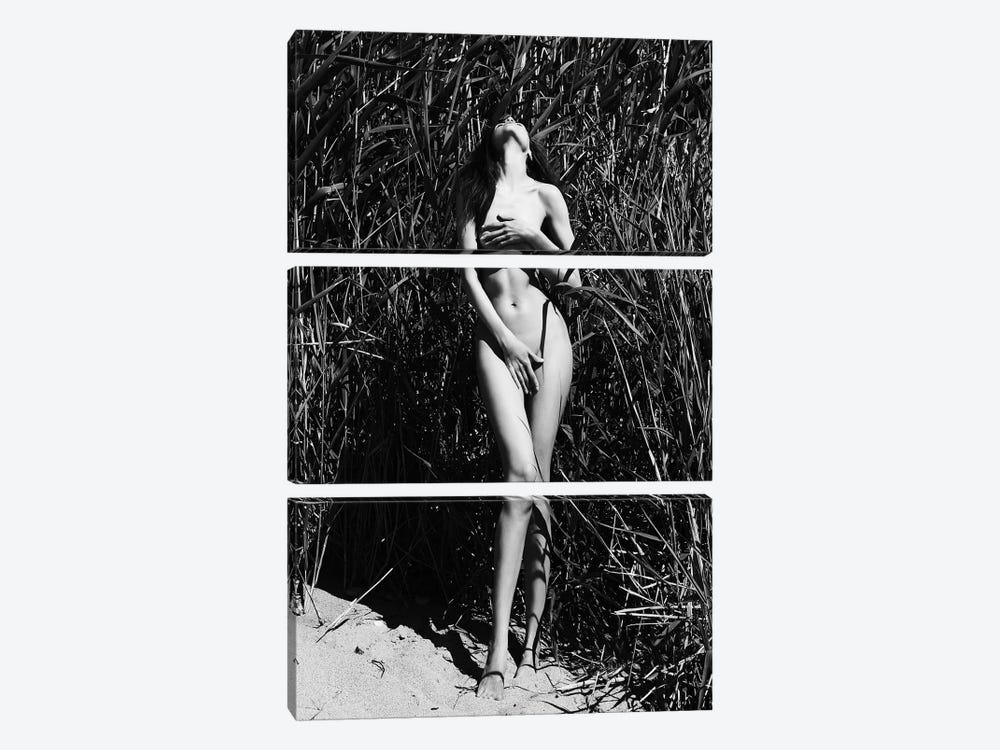 Lady On The Beach VIII by George Mayer 3-piece Canvas Artwork