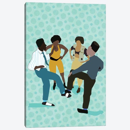 House Party Canvas Print #GND15} by GNODpop Canvas Art
