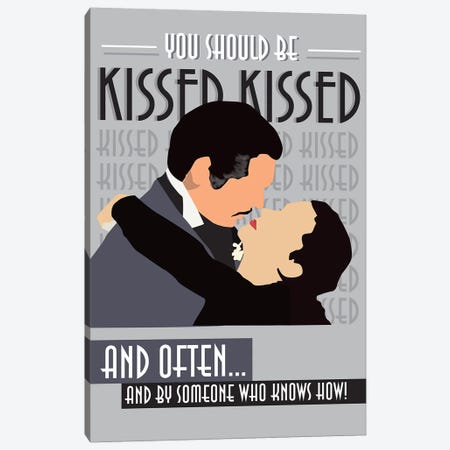Kissed Often Canvas Print #GND17} by GNODpop Canvas Wall Art