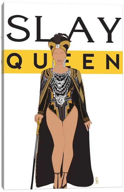 Slay Queen Beyonce Canvas Art Print - R&B & Soul Music Art