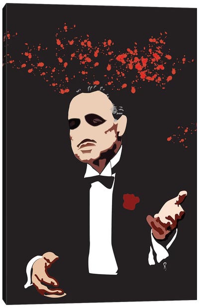 The Godfather Canvas Art Print - Don Vito Corleone