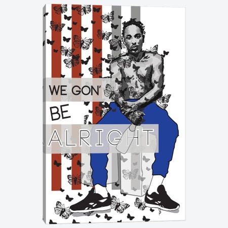Alright - Kendrick Canvas Print #GND2} by GNODpop Canvas Art