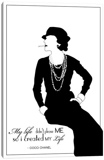 VERRE ART Black Floater Framed Canvas - Wall Decor for Living Room,  Bedroom, Office, Hotels, Drawing Room (22in X 34in) - Coco Chanel Quote 2 :  : Home & Kitchen