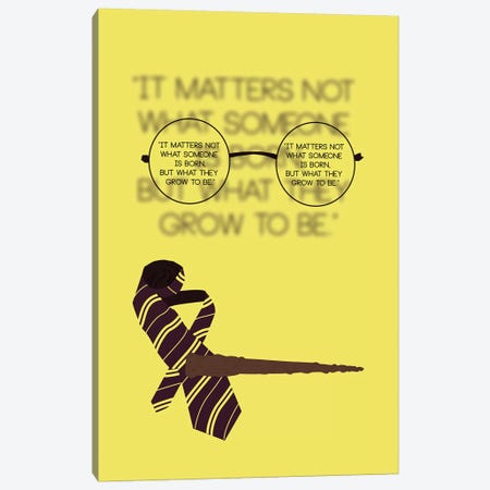 Harry Potter - It Matters Not Canvas Print #GND41} by GNODpop Canvas Wall Art
