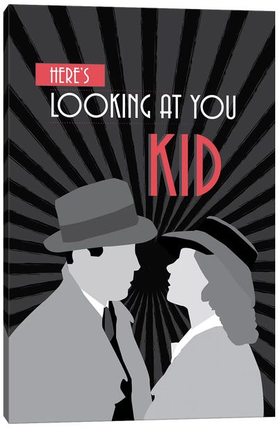 Here's Looking At You Canvas Art Print - Casablanca