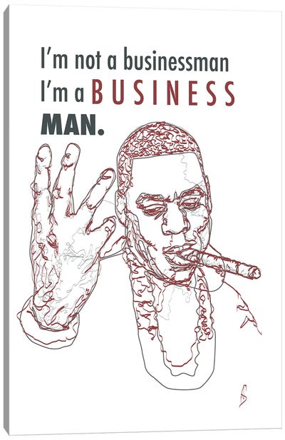 Jay-Z - Business Man Canvas Art Print - Nineties Nostalgia Art