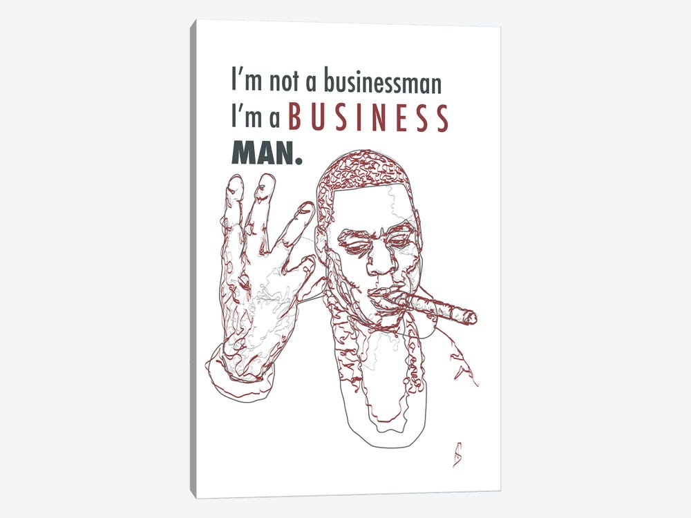 Jay-Z - Business Man by GNODpop 1-piece Canvas Artwork