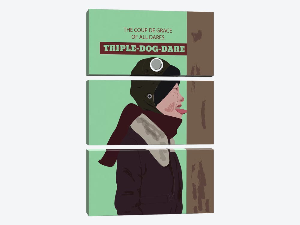 Triple Dog Dare by GNODpop 3-piece Canvas Artwork