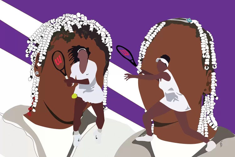 Venus and Serena - Sisters by GNODpop wall art