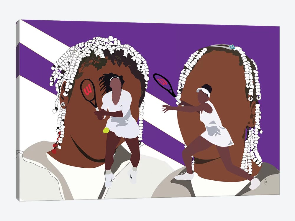 Venus and Serena - Sisters by GNODpop 1-piece Canvas Artwork