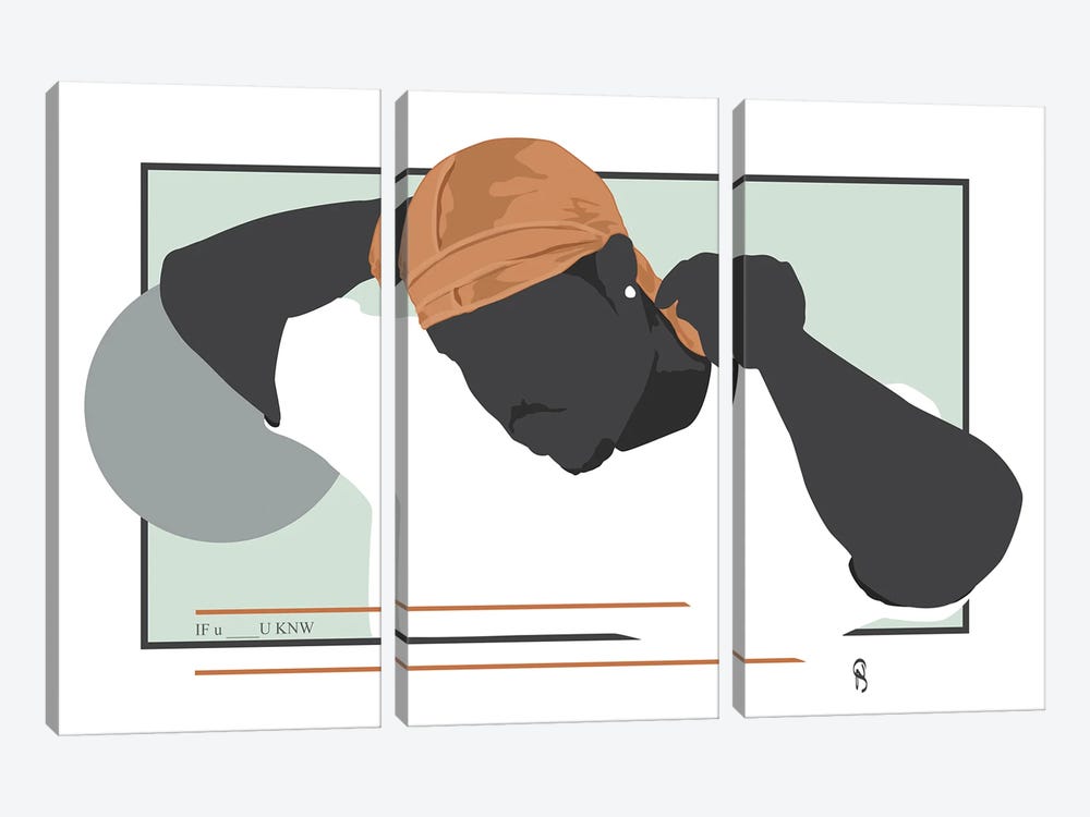 If You Know - Ode To The Durag II by GNODpop 3-piece Art Print