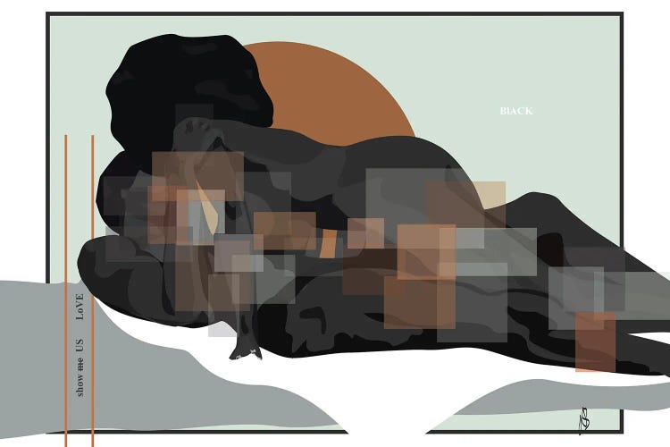 Show Us Love Black by GNODpop wall art