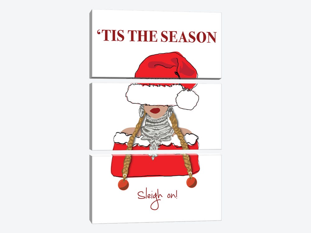 'Tis The Season - Sleigh On by GNODpop 3-piece Canvas Art