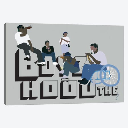 Boyz N The Hood Canvas Print #GND5} by GNODpop Canvas Art Print