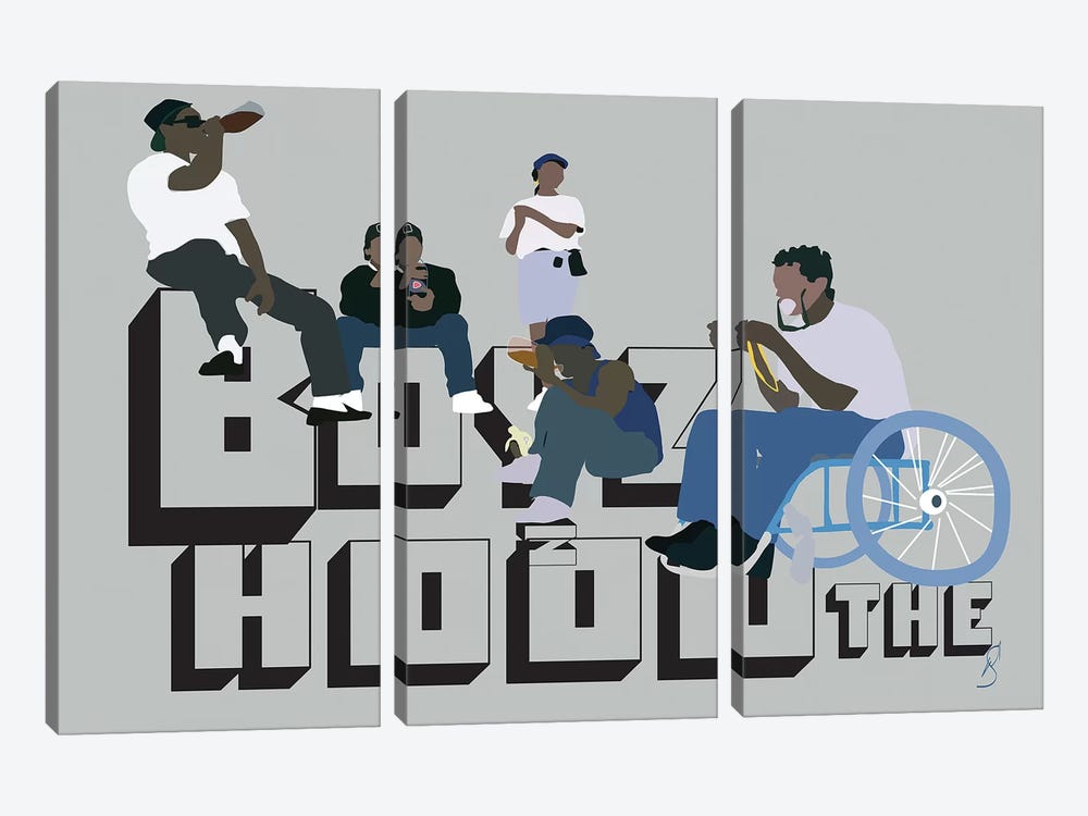 Boyz N The Hood by GNODpop 3-piece Canvas Print