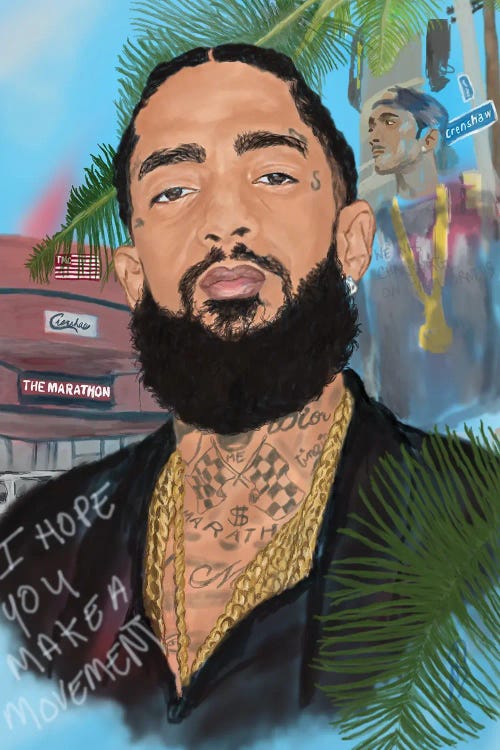 Make A Movement - Nipsey Hussle by GNODpop wall art