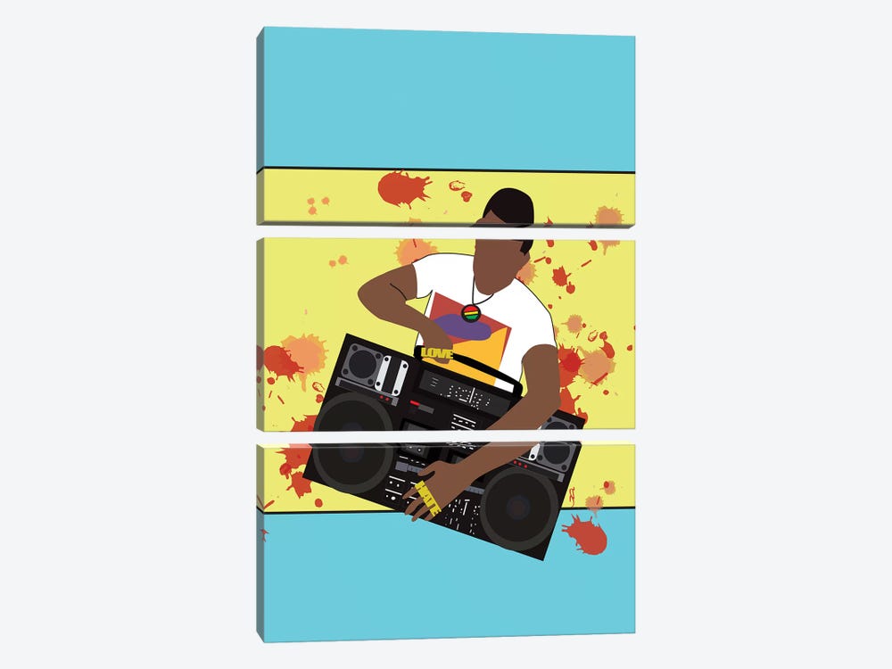 Do The Right Thing - Radio Raheem by GNODpop 3-piece Canvas Art Print
