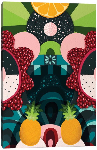 Pomegranate Paradise Canvas Art Print - Psychedelic & Trippy Art
