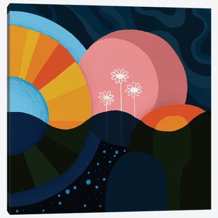 Sun And Sea Garden Canvas Print #GNE17} by Sarah Goone Art Print