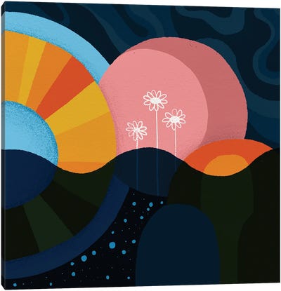 Sun And Sea Garden Canvas Art Print - Dopamine Decor