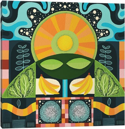 Fruit Altar Canvas Art Print - Psychedelic & Trippy Art