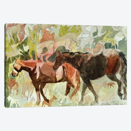 The Horses Instinct Canvas Print #GNF27} by Gen Farrell Canvas Print