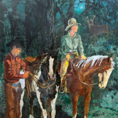 The Broken Rein by Gen Farrell multi panel art
