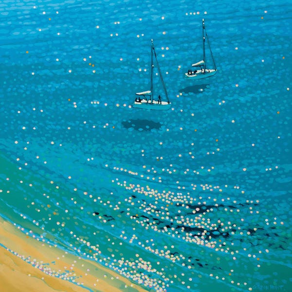 Sailboats: Turquoise Bay by Gordon Hunt