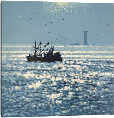 Passing The Lighthouse Canvas Art Print - Gordon Hunt