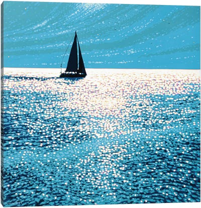 Sailing The Sparkling Sea I Canvas Art Print - Contemporary Coastal