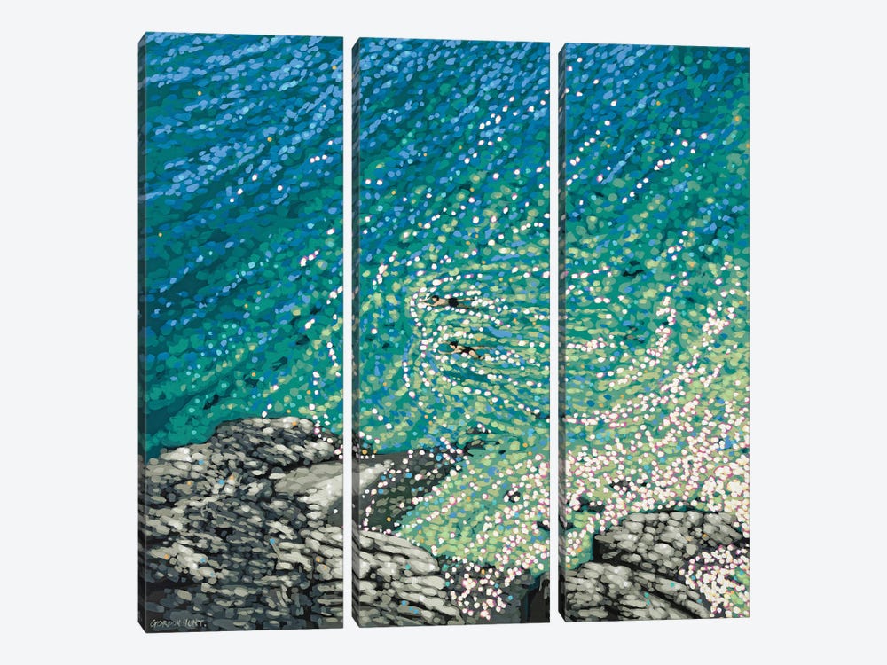 Secluded Cove Swim by Gordon Hunt 3-piece Canvas Print