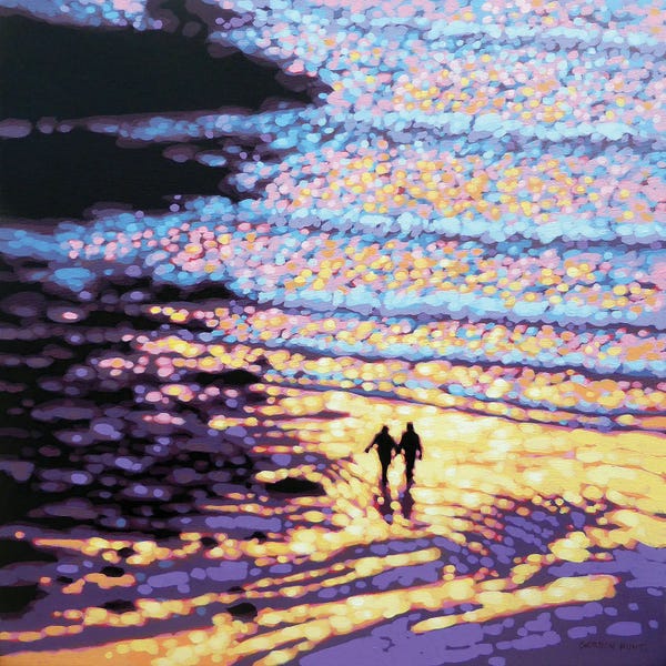 Large Coastal Art - Canvas Prints: Sunset Stroll by Gordon Hunt