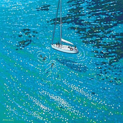 Swim Stop by Gordon Hunt framed canvas print