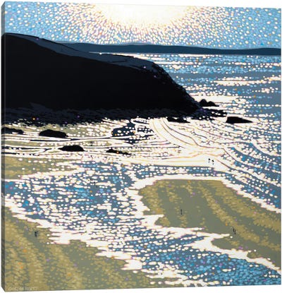 Beach Sparkles Canvas Art Print - Contemporary Coastal