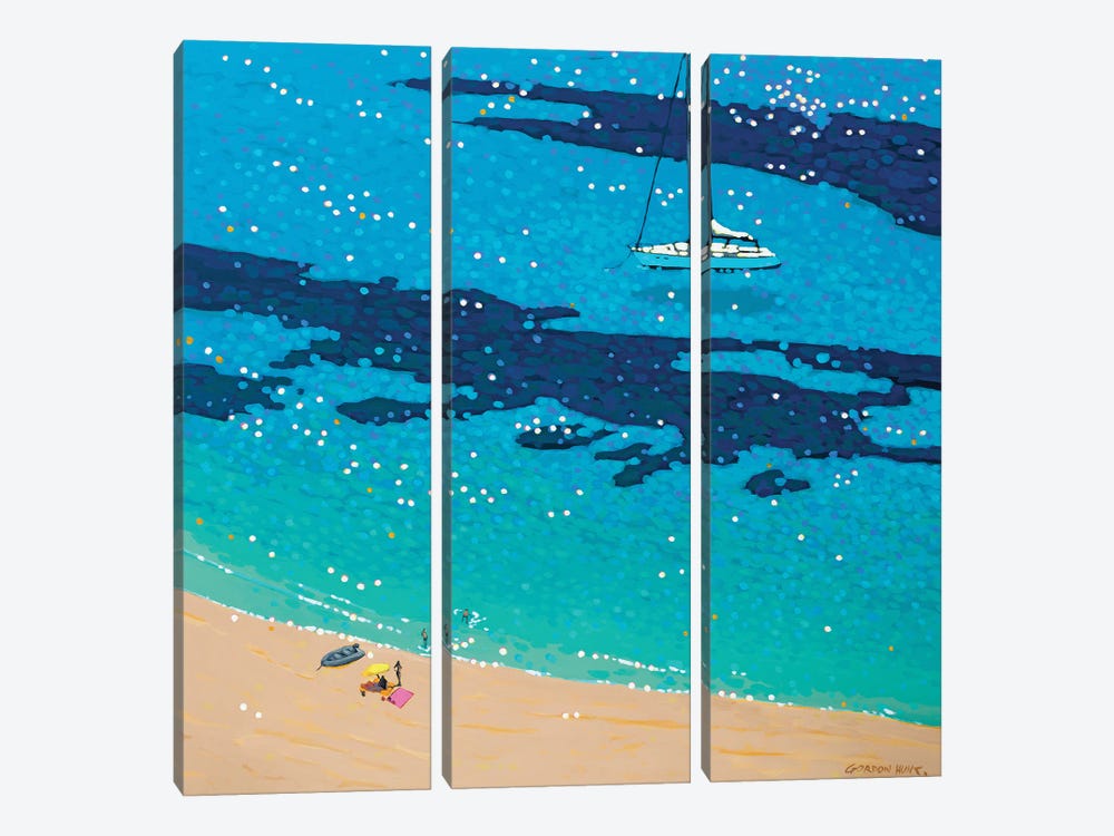 Picnic On The Beach by Gordon Hunt 3-piece Canvas Art