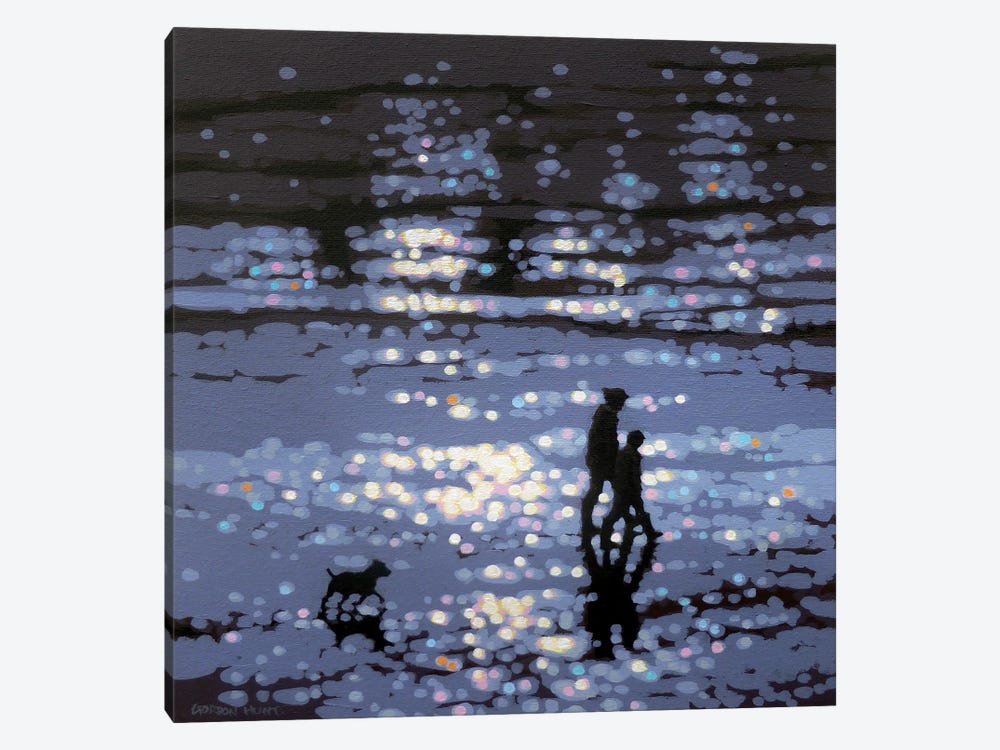 Mother-Son Moments - Evening Dog Walk by Gordon Hunt 1-piece Canvas Artwork