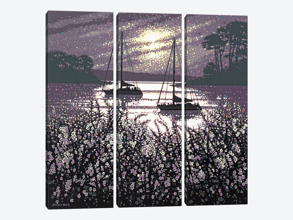 Blackthorn Blossom In Morning Light by Gordon Hunt 3-piece Canvas Art Print