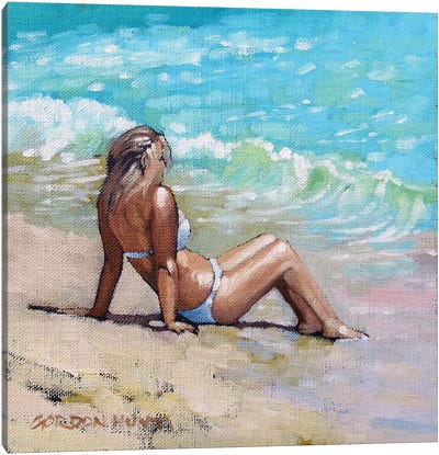 Beauty And The Beach Canvas Art Print - Gordon Hunt
