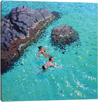 Come On In - The Waters Lovely Canvas Art Print - Swimming Art