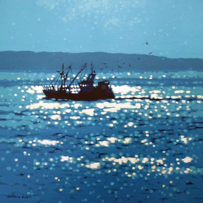 Home With The Catch by Gordon Hunt framed canvas print