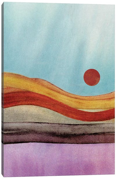 Trippy Landscape VIII Canvas Art Print - '70s Sunsets