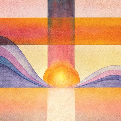 Trippy Landscape IX by Marco Gonzalez framed wall art