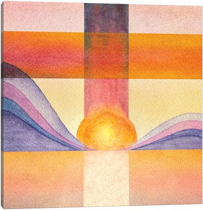 Trippy Landscape IX Canvas Art Print - '70s Sunsets
