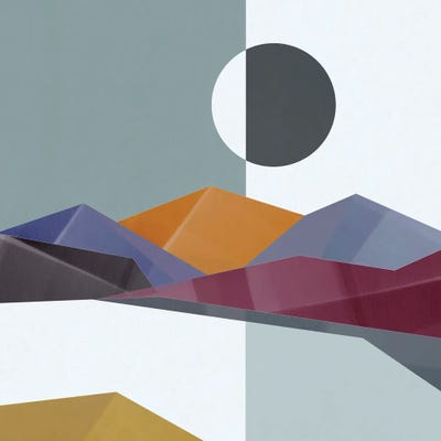 Colorful Mountains III by Marco Gonzalez framed wall art