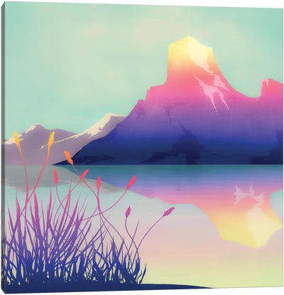 Digital Landscape IV Canvas Art Print - Y2K