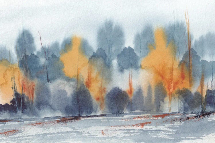 Autumn Forest Watercolor Painting