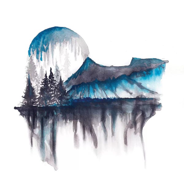 Black & White & Blue: Abstract Nature I by Marco Gonzalez